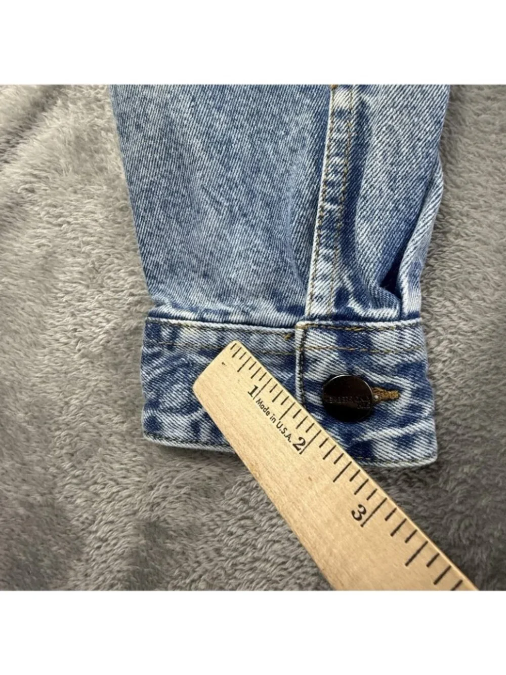 SpongeBob Members Only Jacket Men XL Blue Denim Nickelodeon Cartoon Jean Trucker